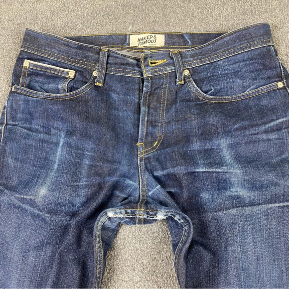 Naked & Famous Weird Guy - Left Hand Twill Selvedge Indigo Jeans Men’s Sz 32 - Picture 11 of 12